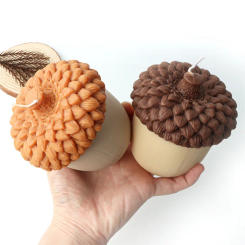 Large Pinecone Candle Silicone Mold 3D Acorn Craft Scented Candle Gypsum Resin Mould DIY Chocolate Baking Tools Home Decor Gift