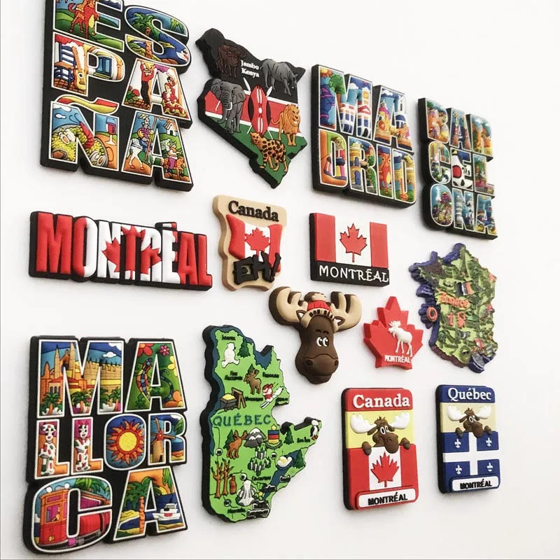 Description Picture 3 of itemCanada Fridge Magnets Montreal Quebec Travelling Souvenirs Home Decor Wedding Birthday Gifts Message Board Magnetic Stickers