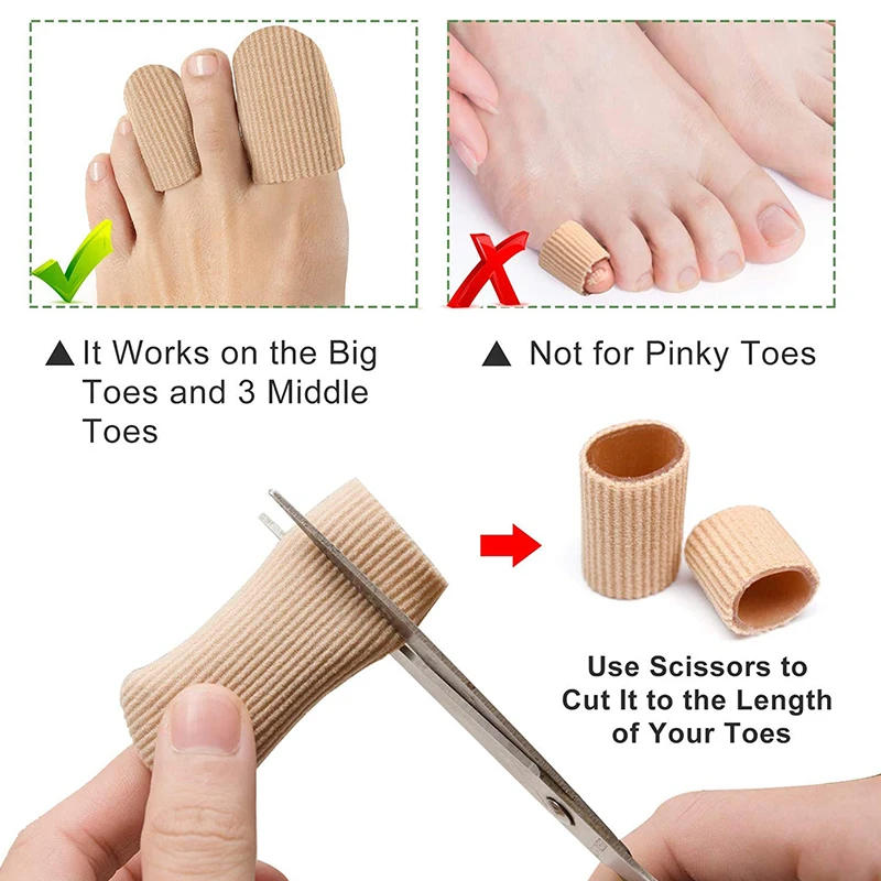 Description Picture 5 of itemFabric Toe Separator Finger Protector Applicator Corn Callus Remover Bunion Corrector Pedicure Tools Pain Relief Tube Foot Care