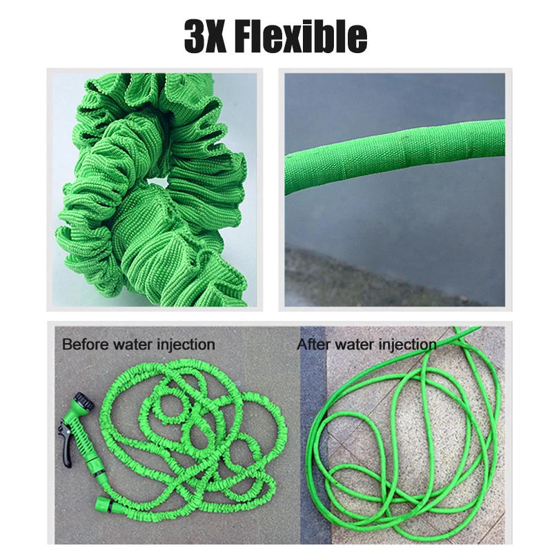 Description Picture 3 of itemExpandable Garden Flexible Hose Watering with Spray Gun Stretchable Hose Reel Outdoor High Pressure Plant Watering Hose