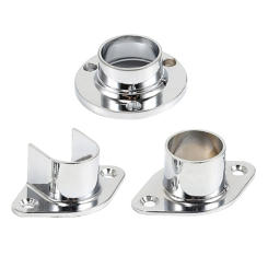 Professional Metal Wardrobe Rod End Supports 4 Pack for Closet Shower Curtain 517A