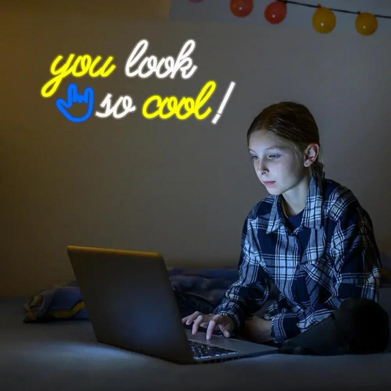 Description Picture 5 of itemYou Look So Cool Neon Sign LED Neon Lights Sign for Bedroom Decor USB Powered Room Living Room Club Hotel Restaurant Party Decor