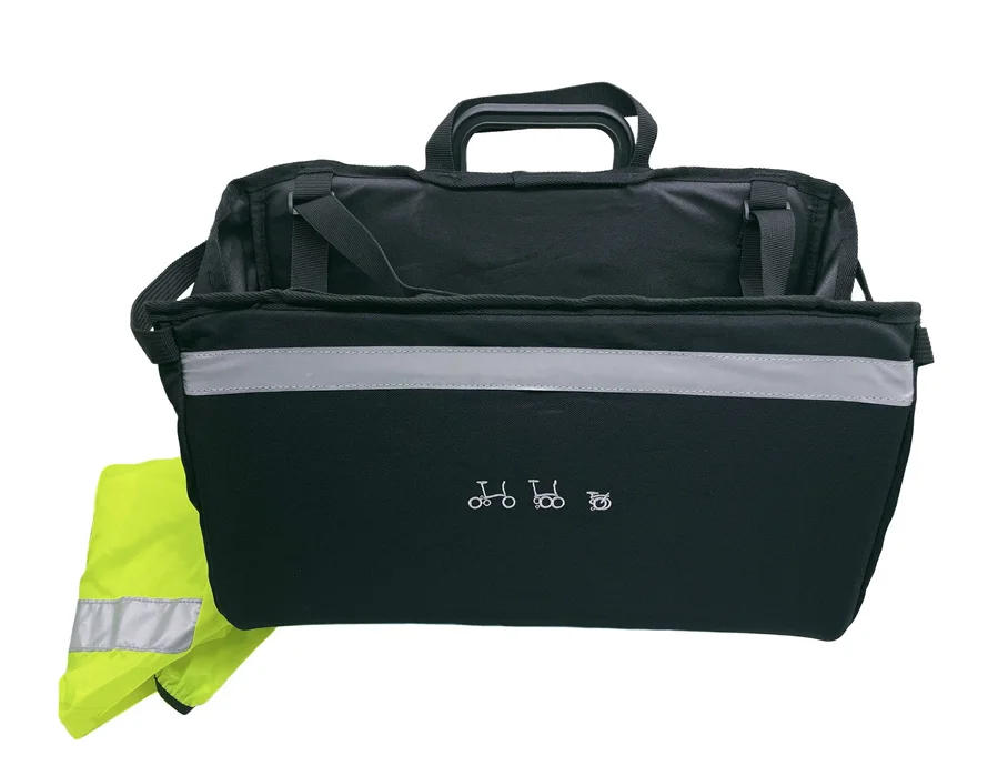 Description Picture 6 of itemBicycle Bags & Panniers Storage Bag Vegetable basket With Waterproof Cover Aluminum Mount Use For Brompton Birdy Folding Bike