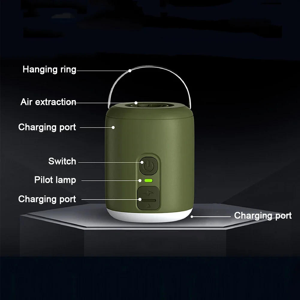 Description Picture 3 of itemElectric Air Pump Ultralight Portable tiny Pump Rechargeable Battery with Camping Lantern for Air Cushion Air Pillow