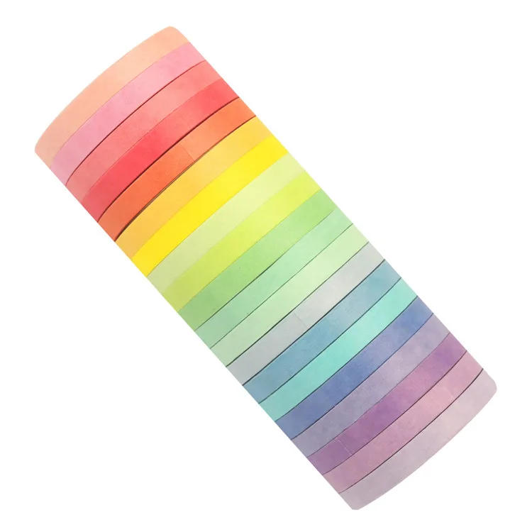 Description Picture 6 of item20 Rainbow Color Washi Tape Set Diy Scrapbooking Collage Material Decorative Masking Tape Japanese Stationery  School Supplies