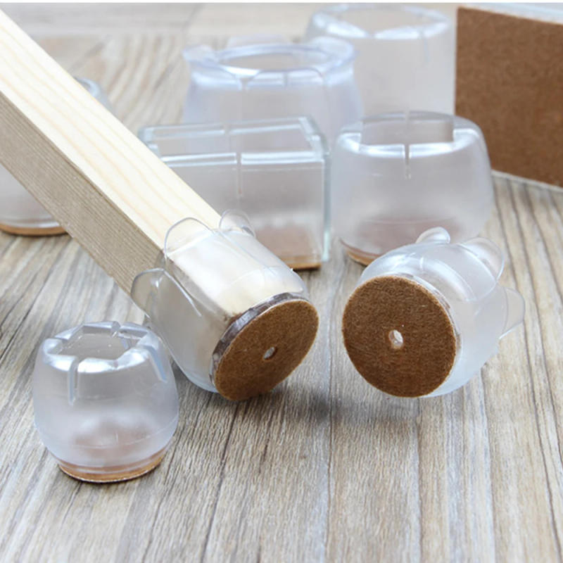Description Picture 5 of item20-4Pcs Non-slip Chair Leg Caps Furniture Table Prevent Scratches Noiseless Pads Transparent Wood Floor Protector Plugs Covers