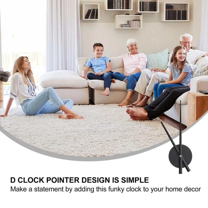 Description Picture 4 of itemDIY Large Cross-stitch Clock Hands Needles Wall Clocks 3D Home Art Decor Quartz Clock Mechanism Accessories Home Decoration