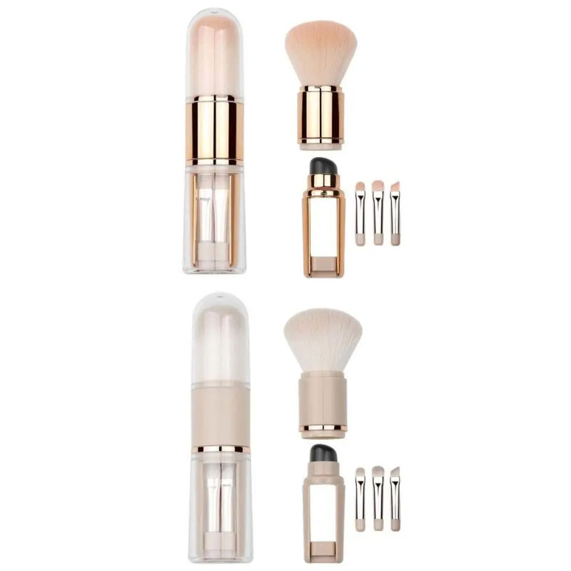 Description Picture 3 of itemFashion Eye Shadow Brush Makeup Brush Set Convenient Stretchable Powder Brush Soft Dustproof 5 in 1 Makeup Brush Set Make Up