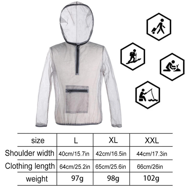 Description Picture 5 of itemFishing Jackets Anti Mosquito Coat Air-permeable Unisex Hooded Shirt