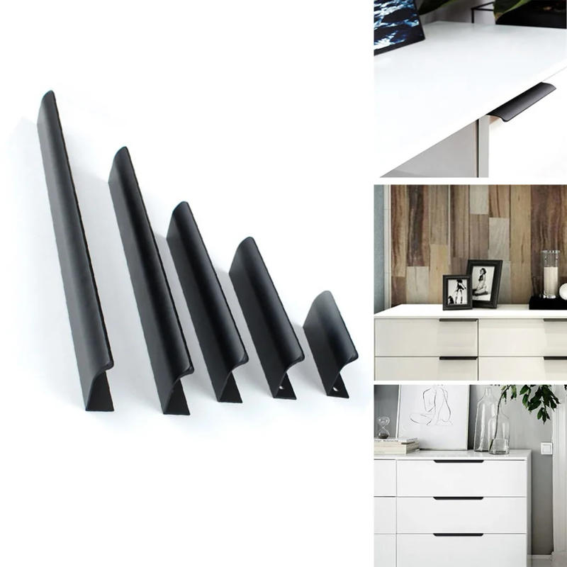 Description Picture 5 of item1PC Cabinet Pull Rings Home Furniture Drawer Handles Kitchen Cabinet Door Handles Cupboard Drawer Concealed Finger Edge Pull