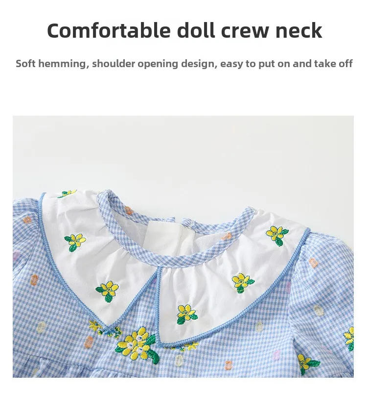 Description Picture 5 of itemChildren's Clothing, Girls' Autumn Wear, Embroidered Flower Girls' Set, Leggings, Children's Clothing, Spring and Autumn Wear