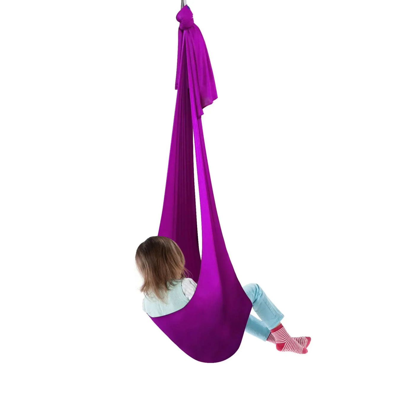 Description Picture 6 of itemKids Adult Nylon Outdoor Indoor Swing Hammock Sensory Child Therapy Soft Elastic Parcel Steady Seat Flying-Aerial Yoga GYM Belts