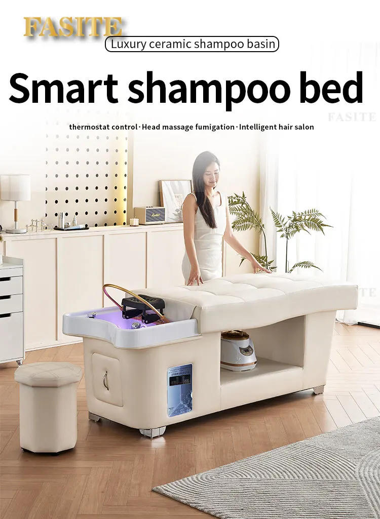 Description Picture 2 of itemHead Spa Shampoo Chairs Hair Salon Chair Beauty Salon Washbasins Shampoo Washing Bed Professional Women's