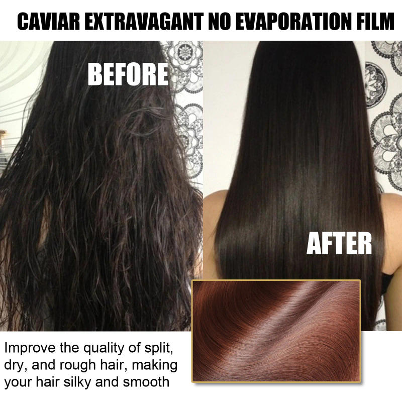 Description Picture 6 of itemVitalizing Nutrition Hair Mask Caviar Keratin Straightening Treatment Cream Repair Frizzy Damage Hair Moisturizing Conditioners