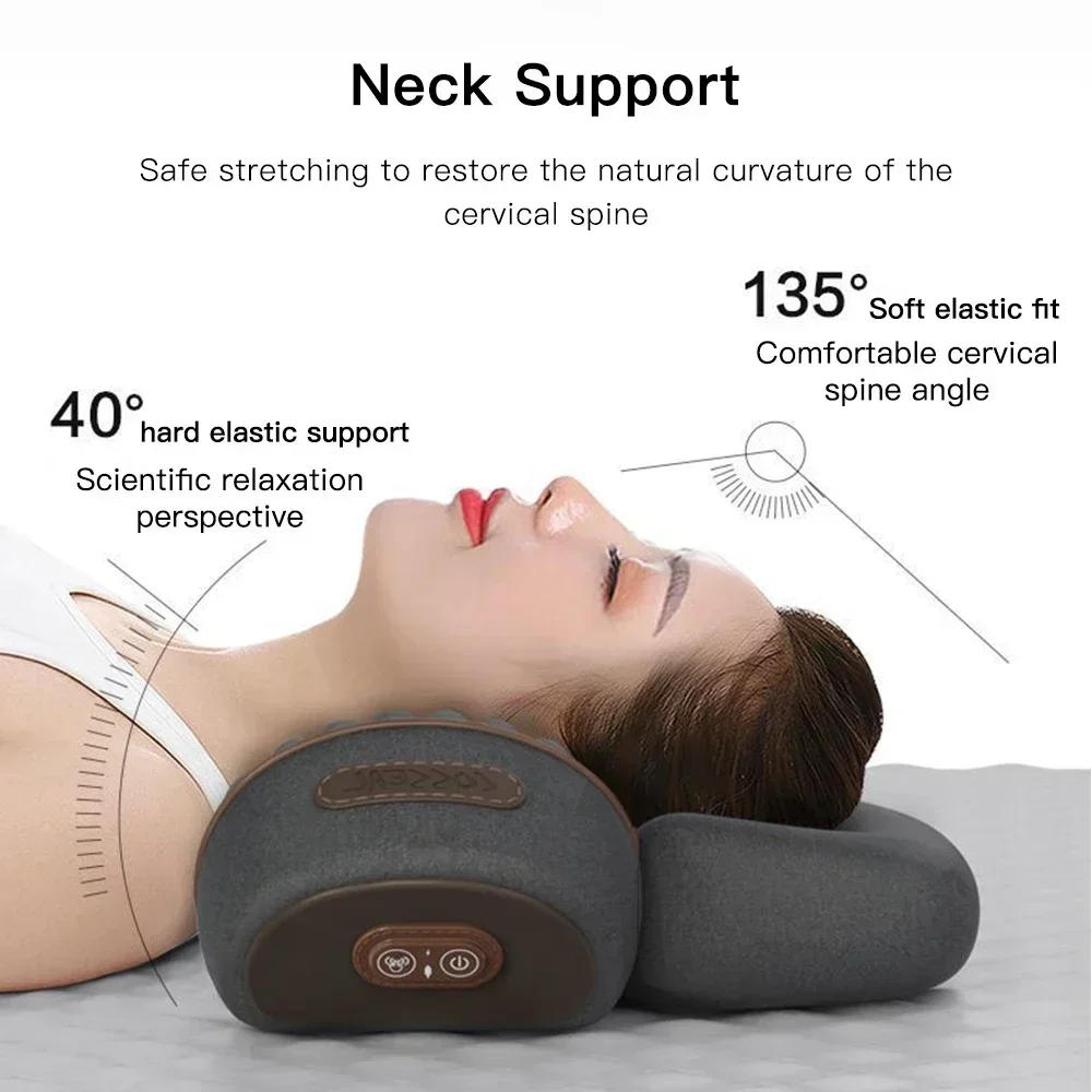Description Picture 3 of itemElectric Massager Cervical Pillow Hot Compress Vibration Massage Neck Traction Relax Sleeping Memory Foam Pillow Spine Support
