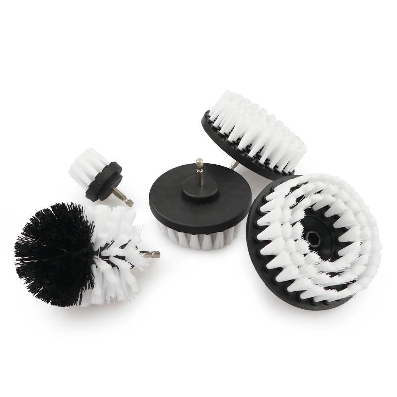 Description Picture 3 of item2/3.5/4/5'' Brush Attachment Power Scrubber Drill Brush Nylon Stain Polisher Bathroom Kit with Extender Universal Cleaning Tools