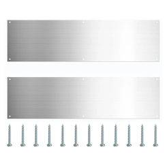 Door Kick Plates Stainless Steel Material Prevents Scuff Marks Set Of 2 Easy Installation Adds Beauty To Your Doors