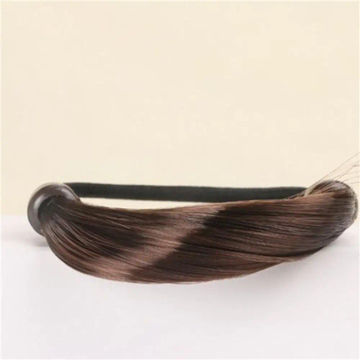Fashion Women Wig Braid Hair Band Scrunchie Synthetic Wig Braid Hair Rope Headwear Wig Hair Rope Hair Accessories