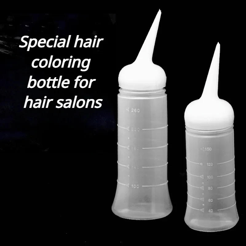 Description Picture 2 of item150/260ml Professional Hair Dye Applicator Brush Dispensing Salon Empty Plastic Hair Color Dry Washing Bottle Barber Accesories