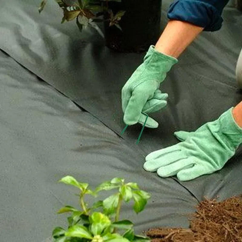 Description Picture 6 of item10/50pcs Landscape Staples U-Shaped Turf Pins Garden Stakes Heavy Duty Yard Lawn Tent Stakes Ground Nail Tent Securing Pegs