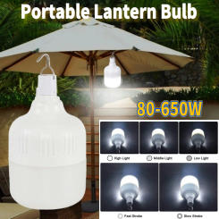 Rechargeable Powered LED Camping Hanging Lanterns Waterproof for Outdoor Hiking Convenience Tent Lights Travel Tools