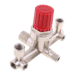 Double Outlet Regulator Valve Tube Air Compressor Switch Pressure Regulator Valve Fitting Part For Piston Air Compressor