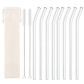 8pcs Bent white
