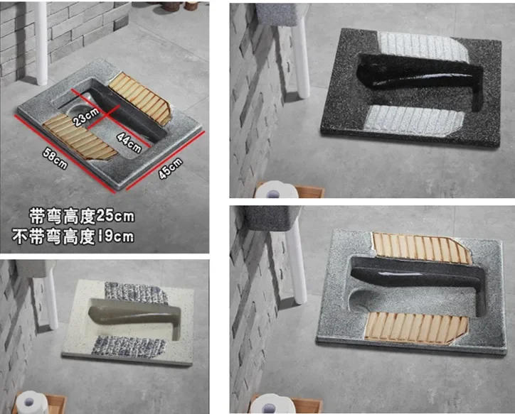 Description Picture 5 of itemY Color Ceramic Squatting Pan Concealed Water Tank Set Bathroom Personality Deodorant Potty Chair Toilet