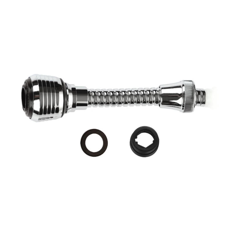 Description Picture 6 of item360° Flexible Faucet Extender Bendable Kitchen Sink Tap Spray Head Attachment Material:Stainless Steel+ABS Sliver Color