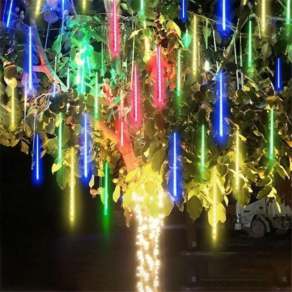 Description Picture 2 of item8/16/24/32Tube 50cm/30cm Meteor Shower Rain Lights Holiday String Light Garden Light Halloween Christmas Tree Wedding Decoration