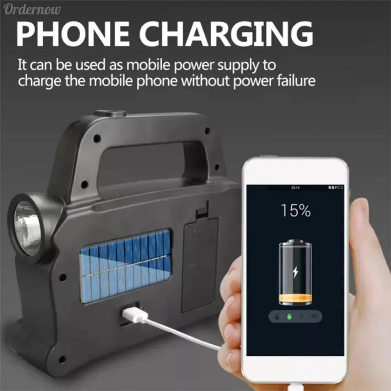 Description Picture 6 of itemOutdoor Hand Lamp 3 Light Modes LED Portable Light Solar USB Rechargeable IPX4 Waterproof for Emergencies Power Failure Travel