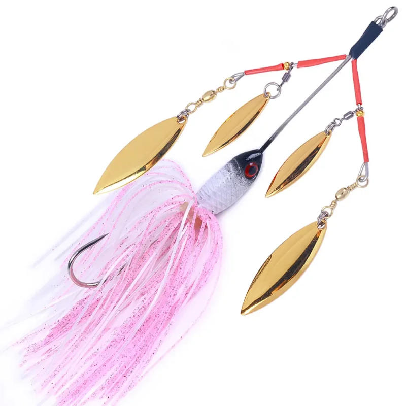 Description Picture 6 of itemBass Wire Baits Set Silicone Skirt Fishing Jig Lure Sequin Bait Leisure Activity Accessories for Freshwater Saltwater River Lake