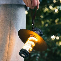 Brass Camping Flashlight COB Outdoor Tent Lights Torch Dimmable Waterproof Type-C Charging Emergency Lamp for Fishing Hiking