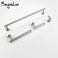 BagnoLux Chrome Stainless Steel Beautiful Wall Hook Toilet Paper Holder Towel Bar Bathroom Accessories