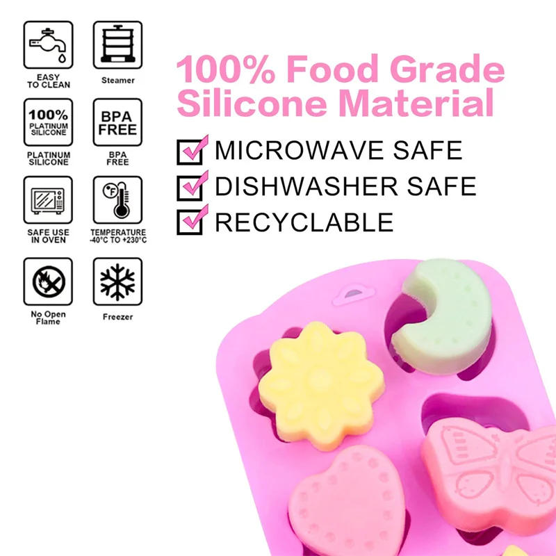 Description Picture 3 of item3D Handmade Silicone Mold Mixed Mode Mold Soap Making Cake Cup Molds for Handmade Soaps Resin Crafts Arts Sewing Home