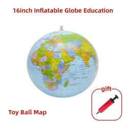 16inch Inflatable Globe Education Geography Toy Ball Map Balloon Beach Home Accessories Home Decor