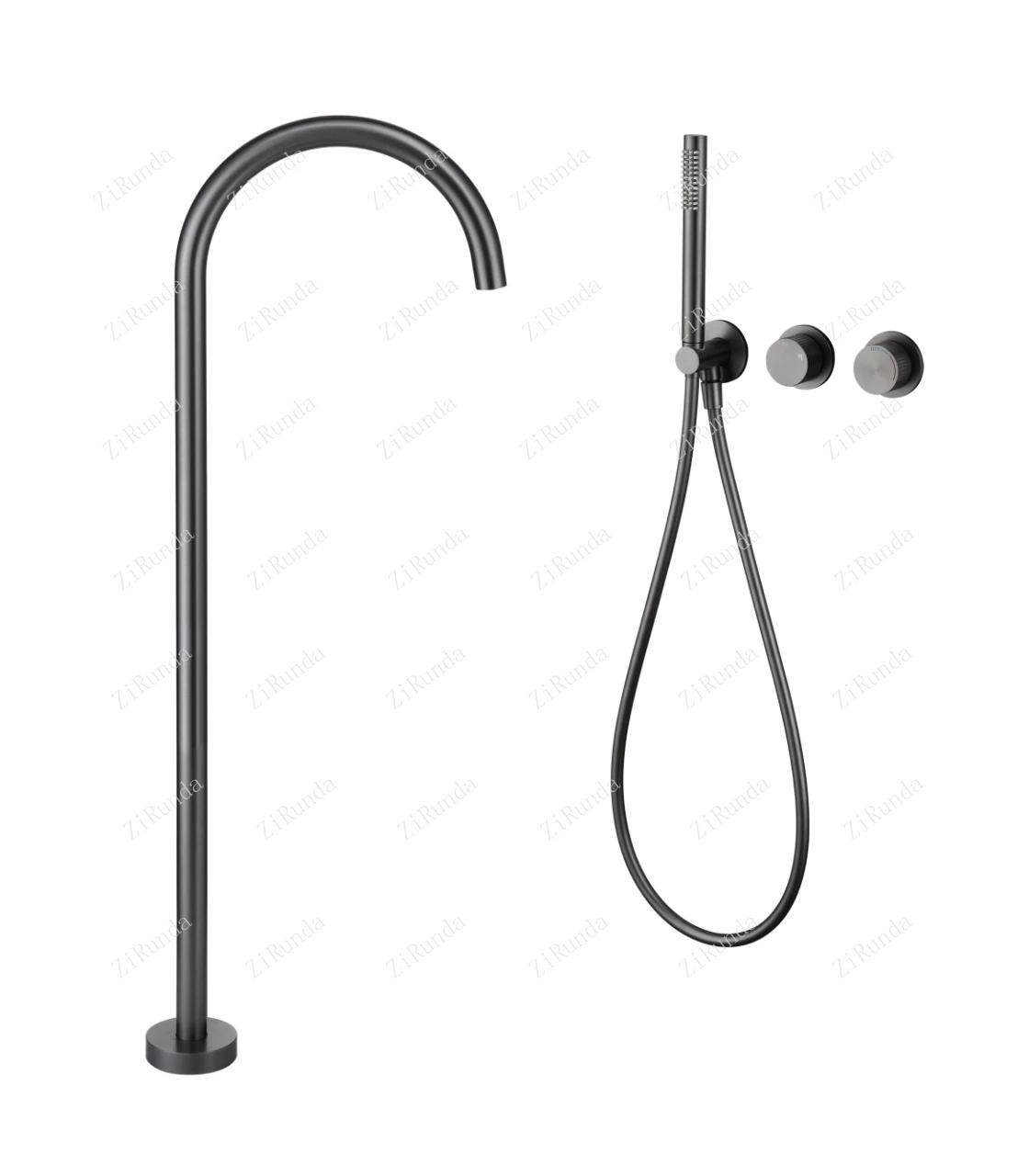 Description Picture 4 of itemStainless steel concealed minimalist bathtub faucet shower set integrated bathroom high-value bath