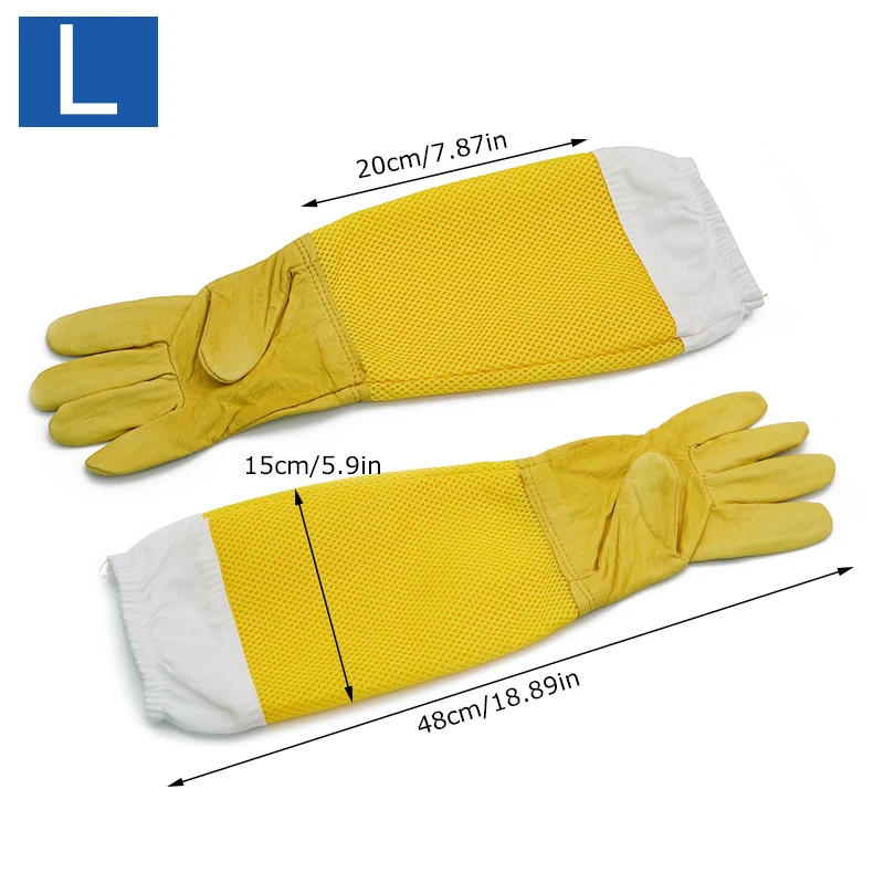 Description Picture 4 of itemBeekeeper Gloves Protective Sleeves Professional Anti Bee for Apiculture Beekeeper Prevent Beehive Tools Stab Resistant Gloves