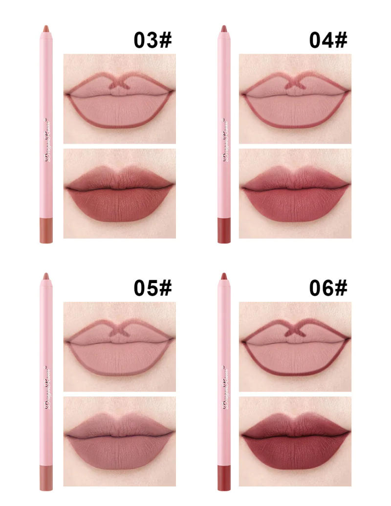 Description Picture 5 of item12 Colors Nude Matte Lipstick Pen Lip Liner Pencil Waterproof Long Lasting Lipgloss Plum Pink Plump Lip Stain Korean Cosmetics