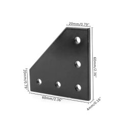 4pcs 5-hole Joint Boards 90 Degree Corner Bracket For 2020 Aluminum Profil G5AB