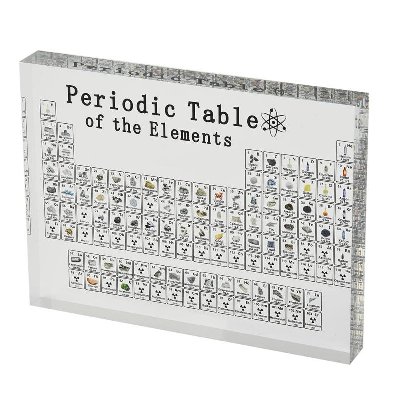 Description Picture 3 of itemAcrylic Board With Real Elements Letter Decoration Periodic Table Kids Teaching School Display Chemical Element Home Decor 1pc
