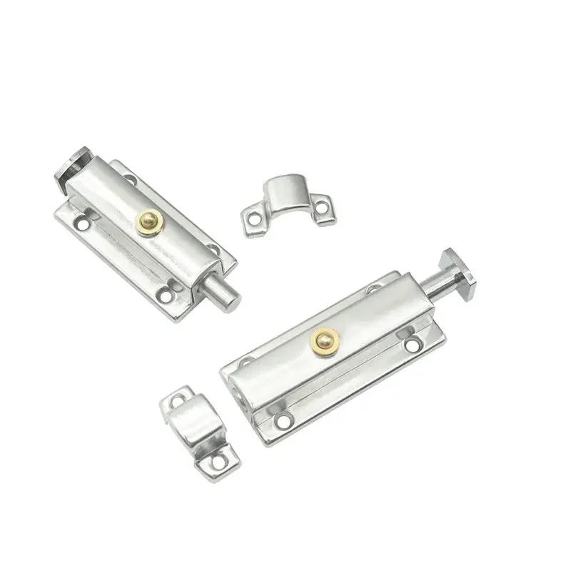 Description Picture 5 of item3/4inch Automatic Zinc Alloy Door Latch Barrel Bolt Hasp Stapler Gate Lock Safety Easy To Install for Bathroom Washroom