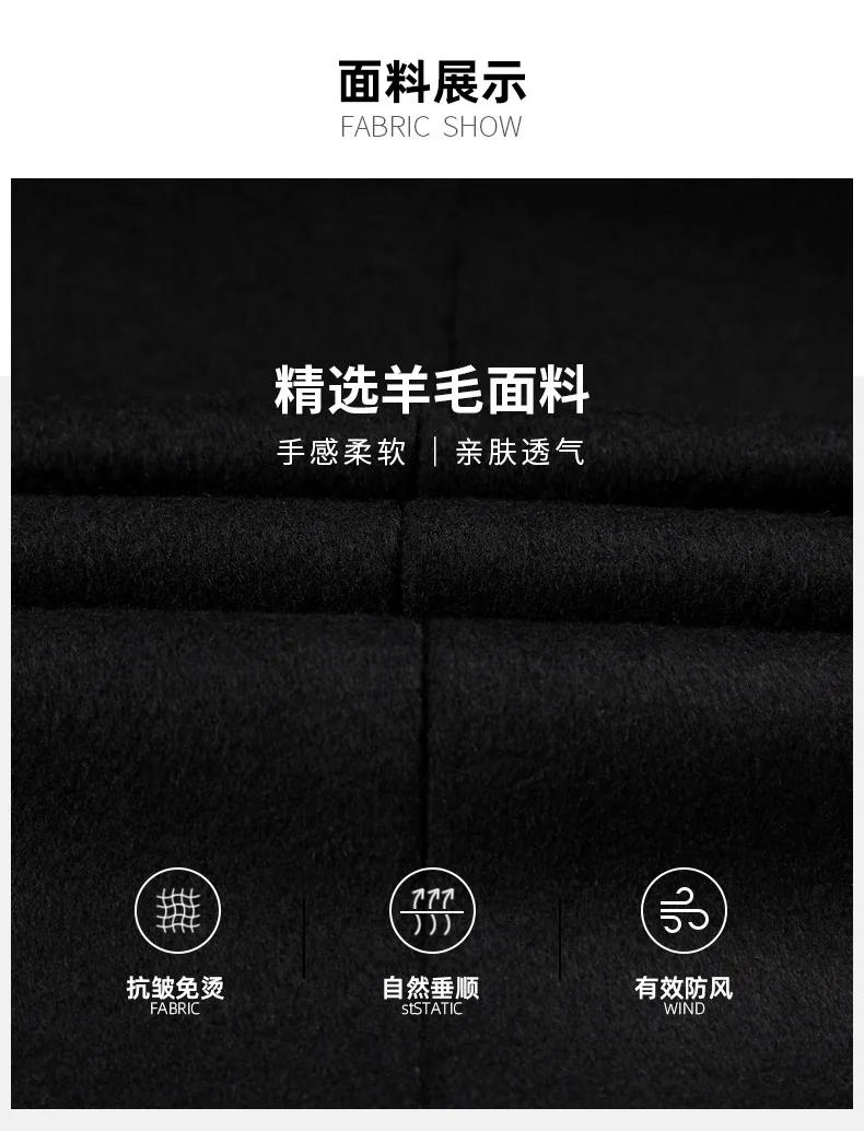 Description Picture 5 of itemWinter new men's long knee length detachable large woolen collar woolen thickened down inner liner coat