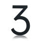 number 3 black