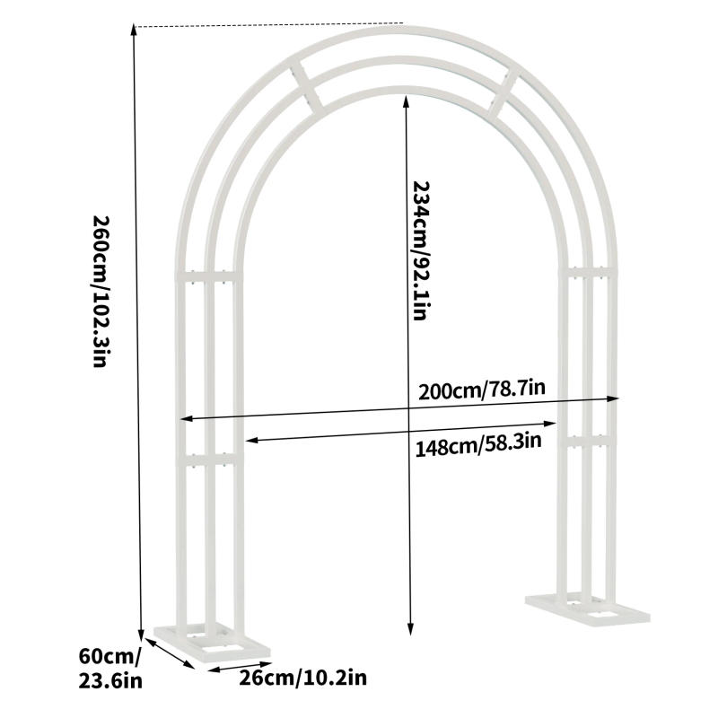 Description Picture 4 of itemLarge Metal Wedding Balloon Arch Metal Backdrop Arch Stand Wedding Bridal Garden
