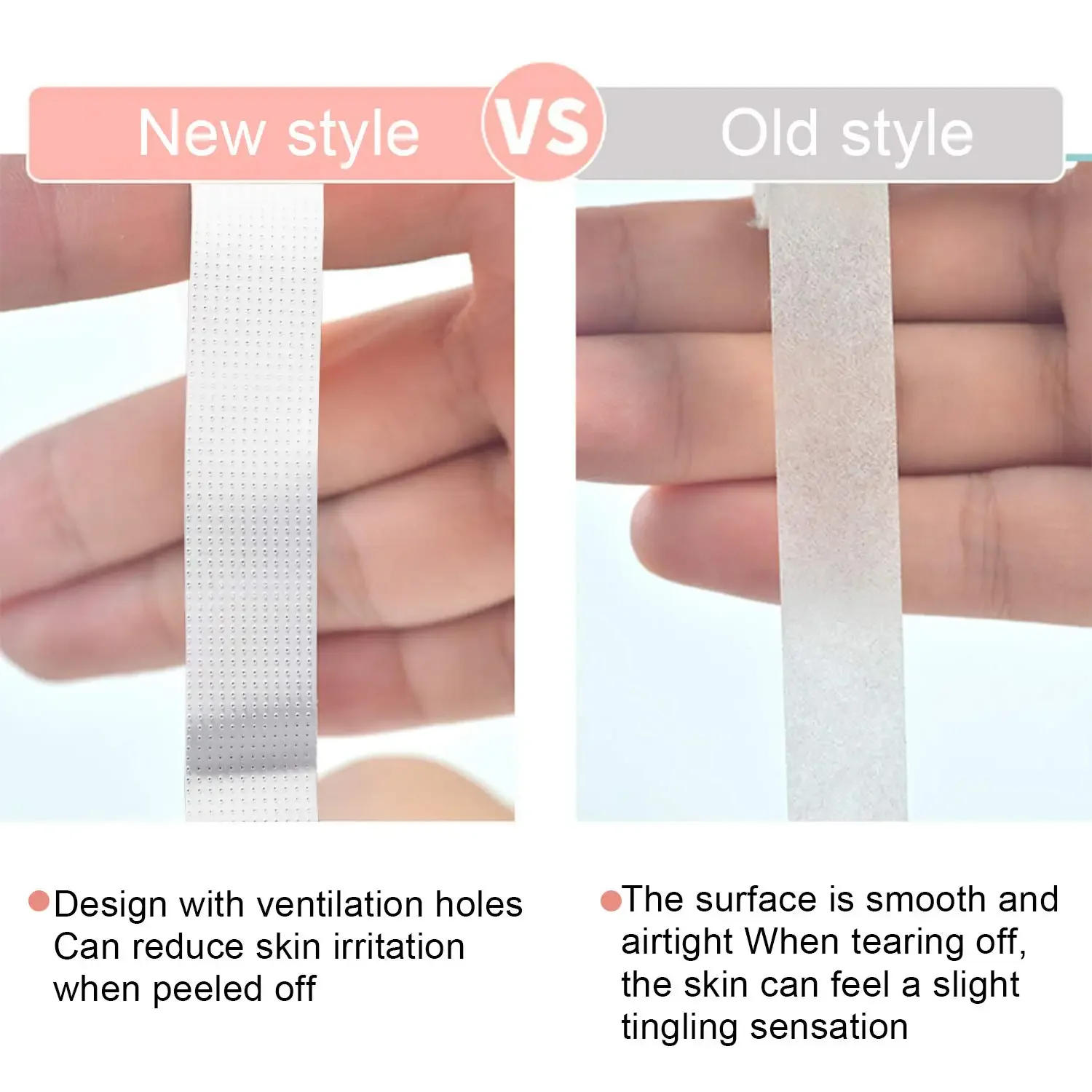 Description Picture 4 of item6 Rolls Japanese Insulating Tape for Eyelash Extension Lint Free Under Eye Pads Breathable Non-woven Tape Paper Eyelash Patch