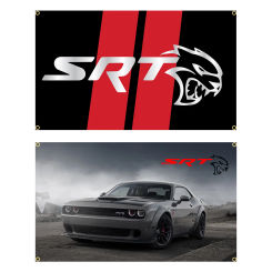 90x150cm SRT Hellcat Challenger Car Racing Flag Polyester Printed Garage or Outdoor Decoration Banner Tapestry