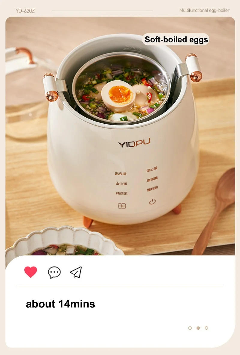 Description Picture 6 of item400W Egg Steamer Multi Function Rapid Electric Egg Cooker Corn Milk Steamed Egg Fast 5 Eggs Boiler Steamer Cooking Tools 220V