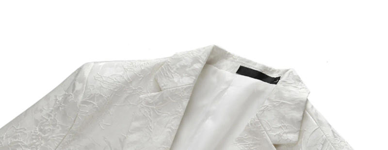 Description Picture 6 of itemNew Fashion Luxury Jacquard Weave Men's Blazer Jacket Handsome Wedding Gentleman Blazer Coats Party Suit