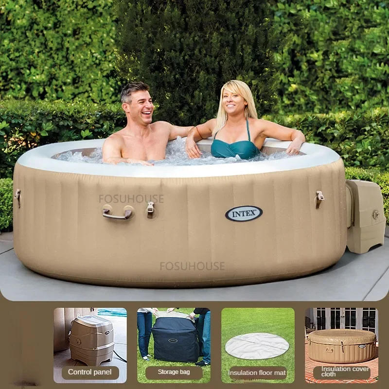 Description Picture 3 of itemNordic Massage Folding Bathtub For Adults Bathtub Whirlpool Inflatable Spa Baths Sauna Household Whirlpool Upscale Bathtub